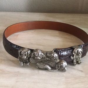 Wathne Brown Leather dog buckle